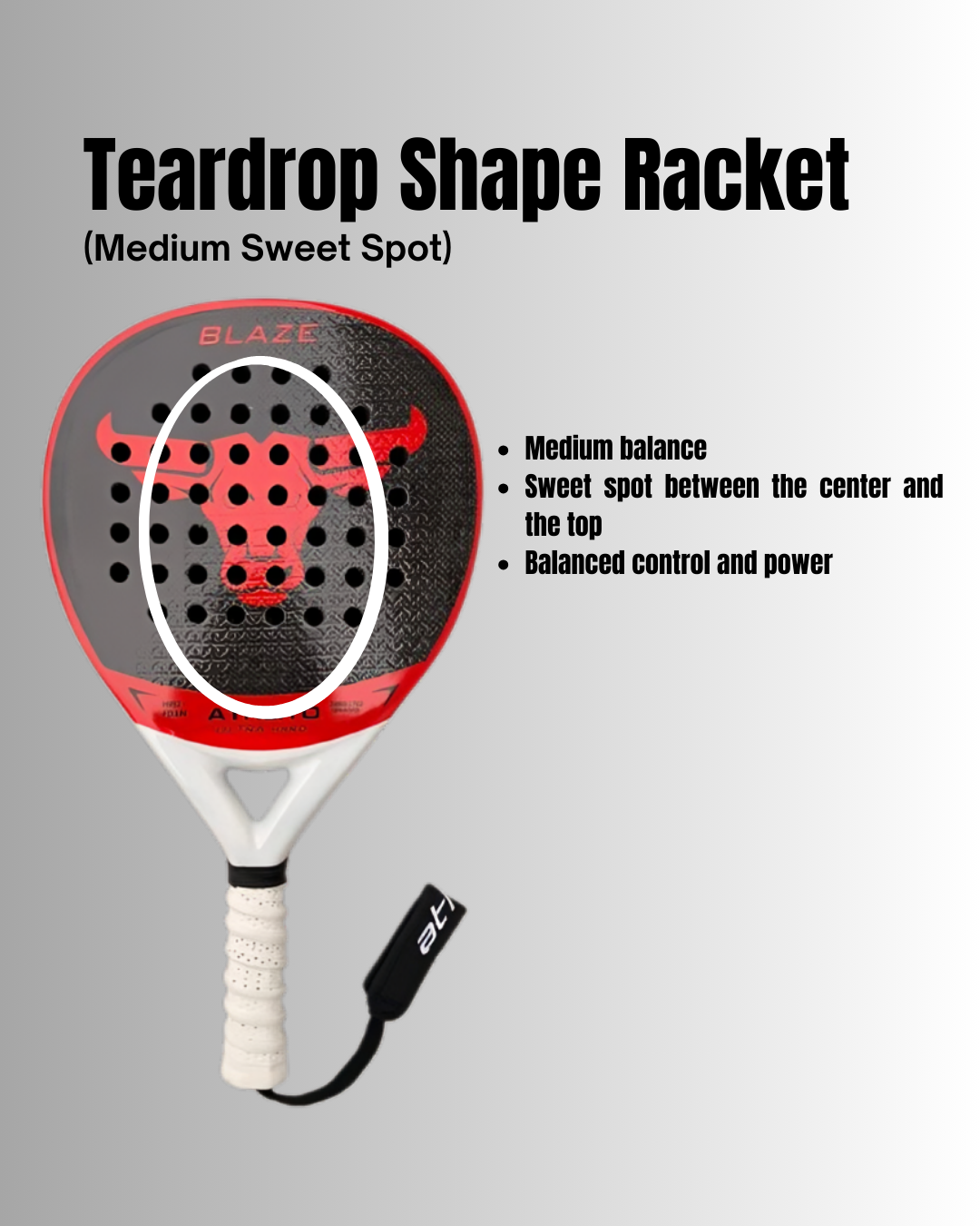 Pair of Athlito Blaze 3K Carbon Padel Racket 2026