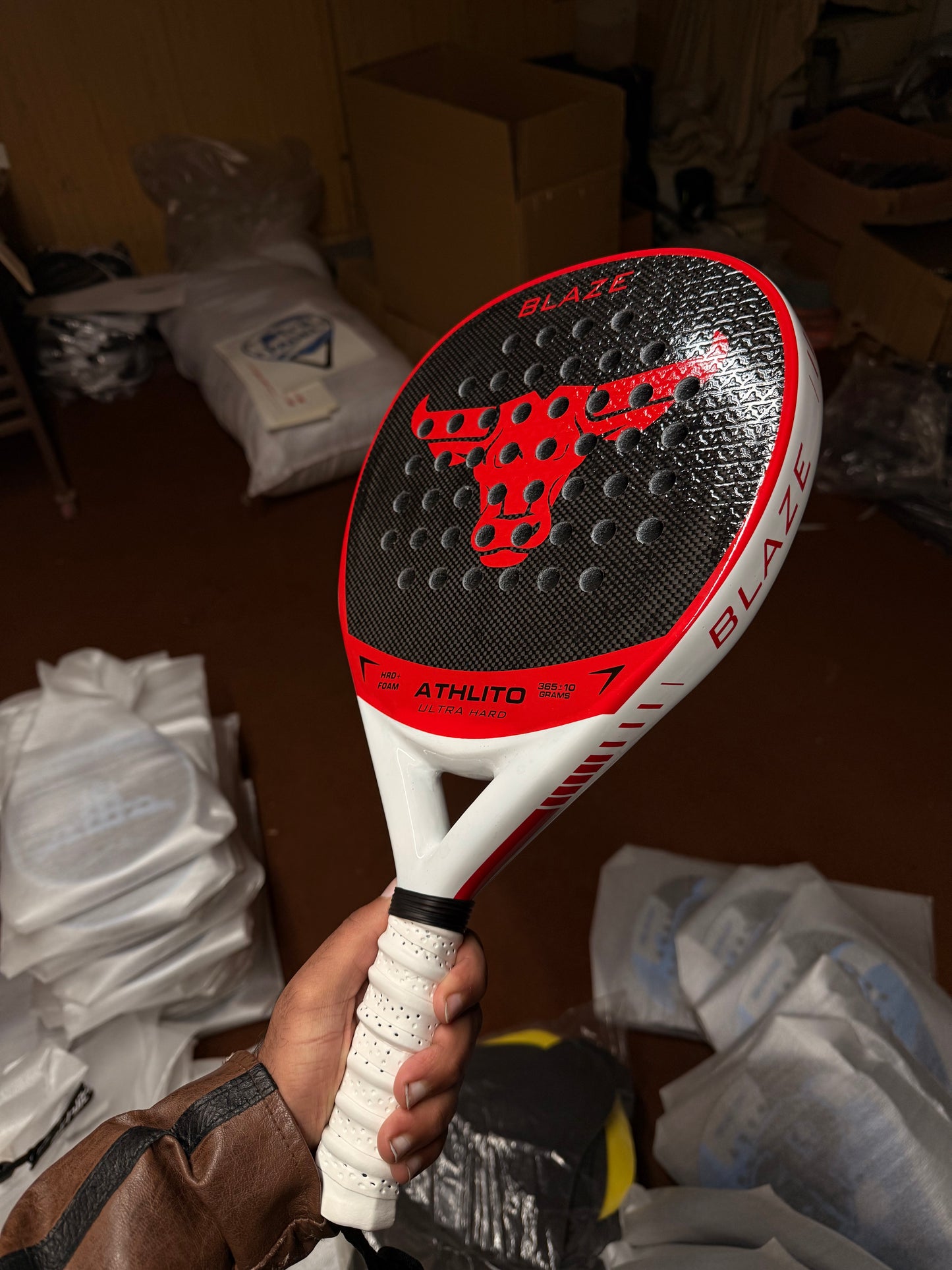 Pair of Athlito 3K Carbon Padel Rackets - Blaze & Gold Rush