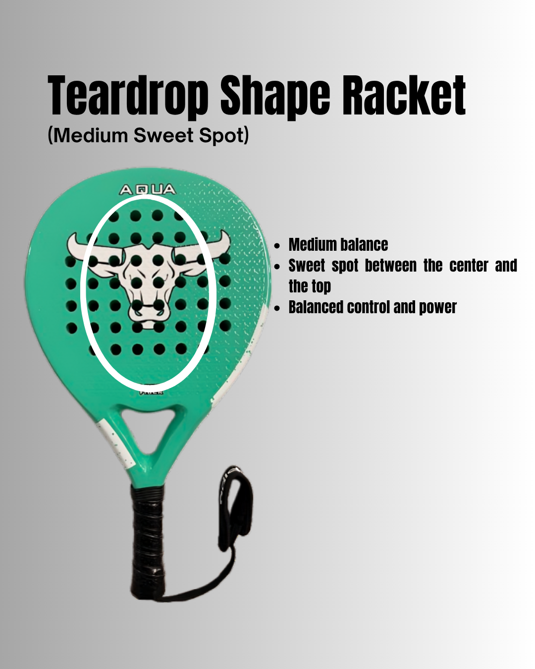 Athlito Aqua Carbon Glass Padel Racket