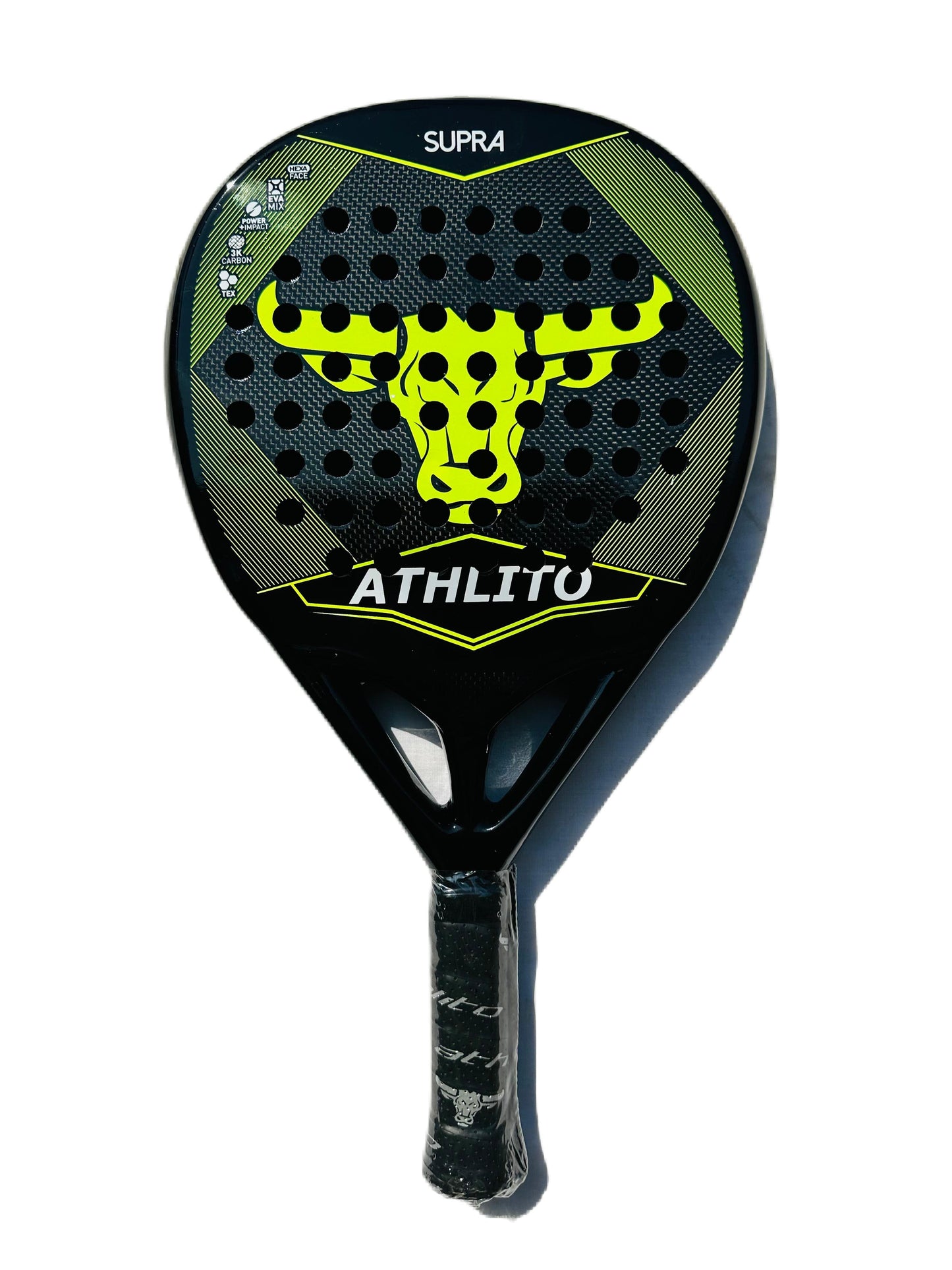 Athlito Supra 3K Carbon Padel Racket – Spanish Double Window Mold for Perfect Smash