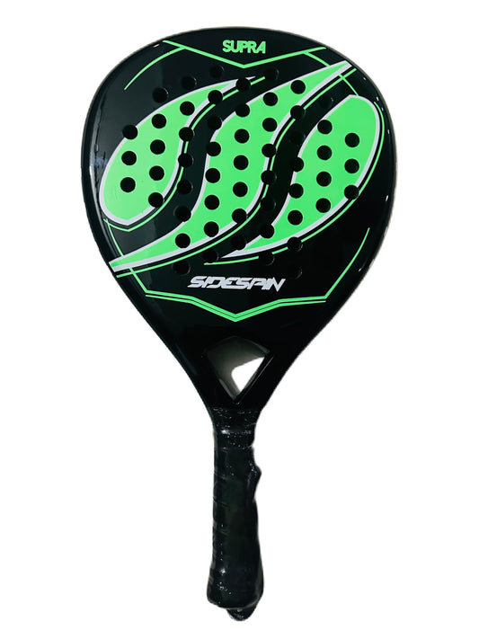 Athlito Sidespin Green Fiber Glass Padel Racket – Diamond Mold for Balanced Performance