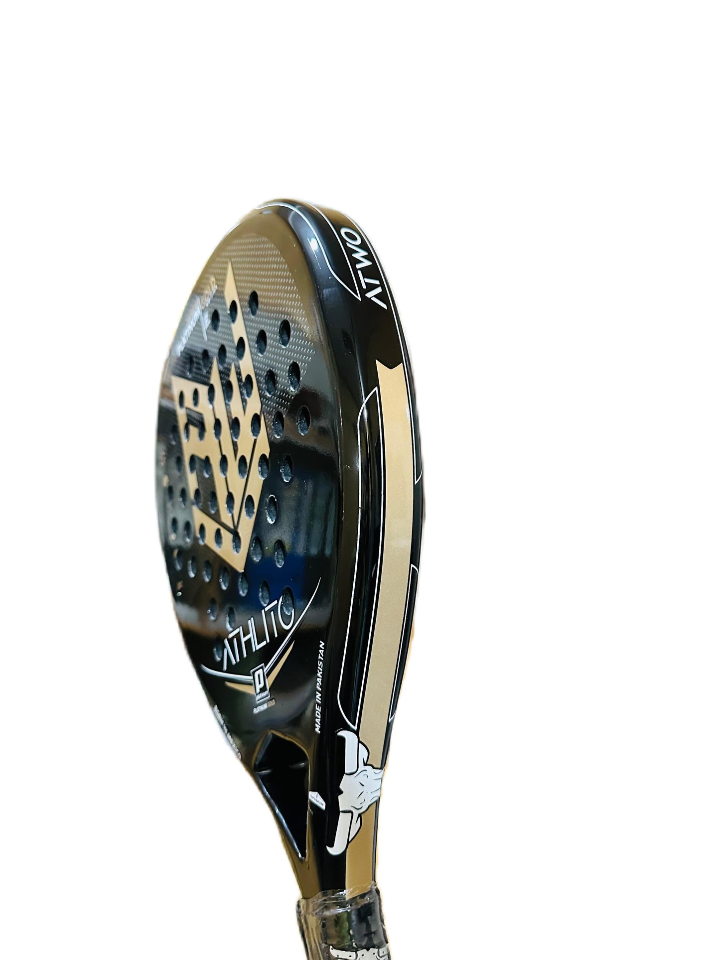Athlito Platinum Gold Premium 3K Carbon Padel Racket – Italian Diamond Mold for Ultimate Power