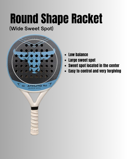 Athlito Glacier Glide 12k Carbon Padel Racket 2026