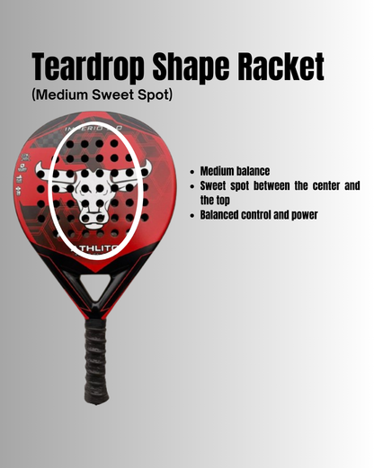 Pair of Athlito Imperio 12K Carbon Padel Racket 2026