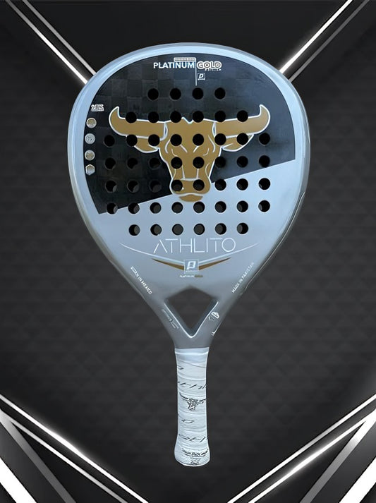 Athlito Platinum Gold Premium 18K Carbon Padel Racket – Italian Diamond Mold for Ultimate Power