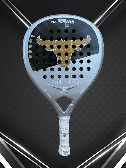Athlito Platinum Gold Premium 18K Carbon Padel Racket – Italian Diamond Mold for Ultimate Power