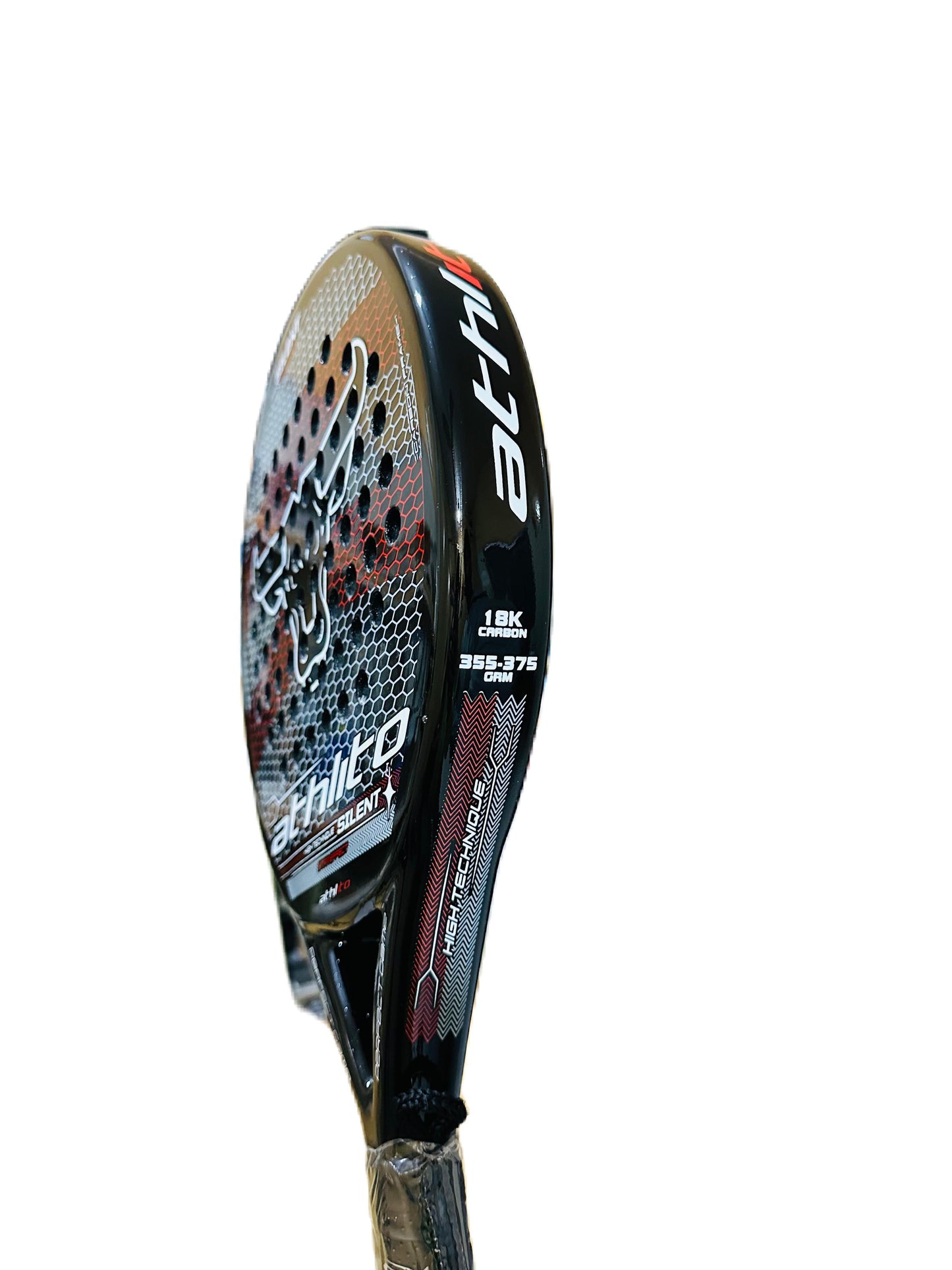 Athlito Silent 18K Carbon Fiber Padel Racket – Spanish Round Mold for Power & Control