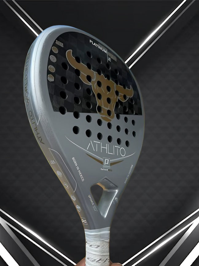 Athlito Platinum Gold Premium 18K Carbon Padel Racket – Italian Diamond Mold for Ultimate Power