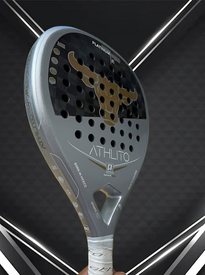 Athlito Platinum Gold Premium 18K Carbon Padel Racket – Italian Diamond Mold for Ultimate Power