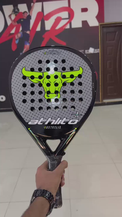 Athlito Australis Carbon Glass Padel Racket – Argentina Round Mold for Balanced Play